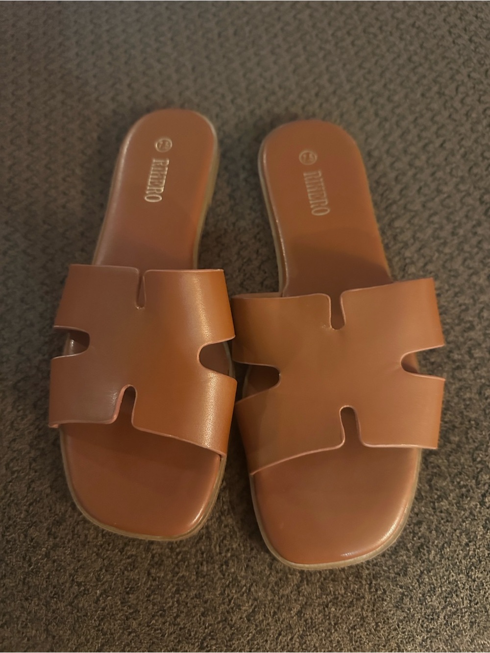 Brown Slide Sandals - Women